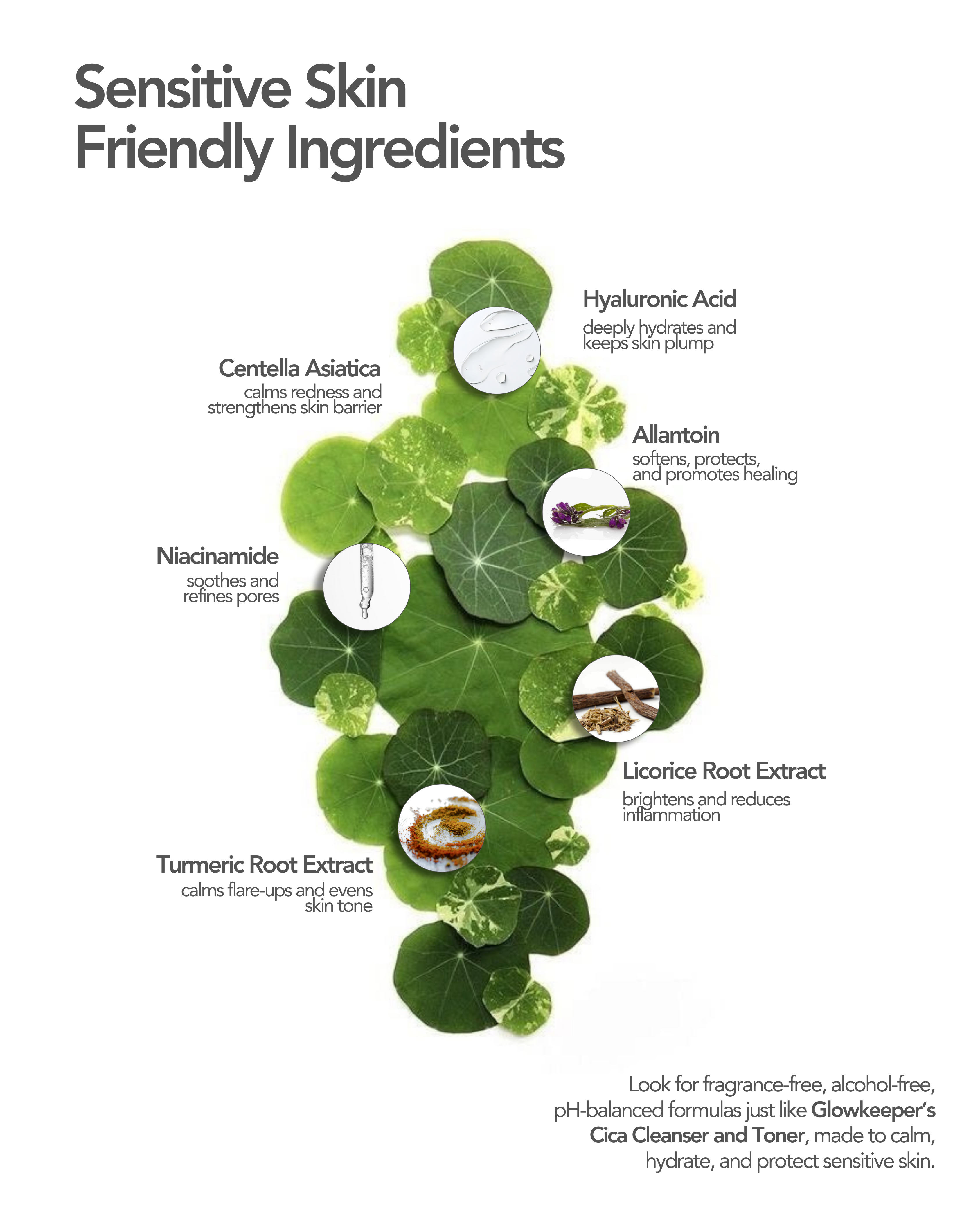 Glowkeeper skin care for sensitive skin ingredients-focused